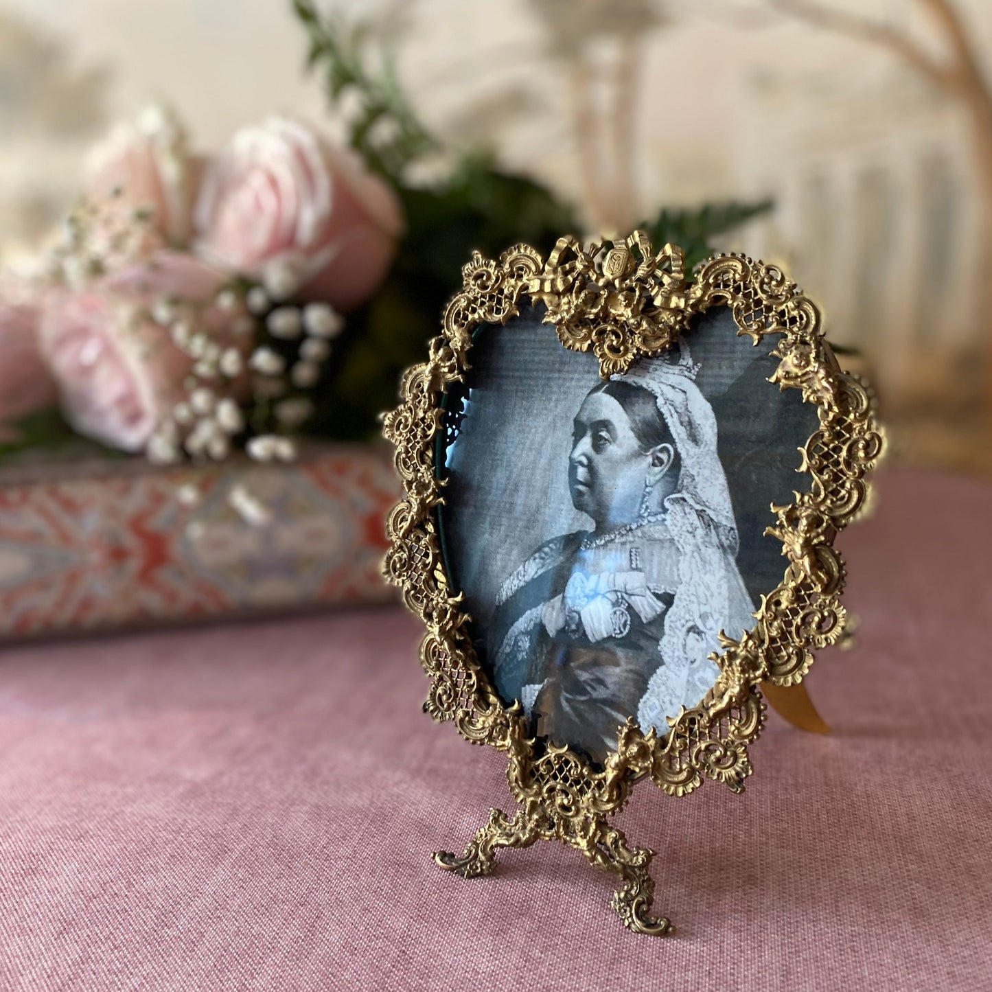 Cherub Brass Picture Frame