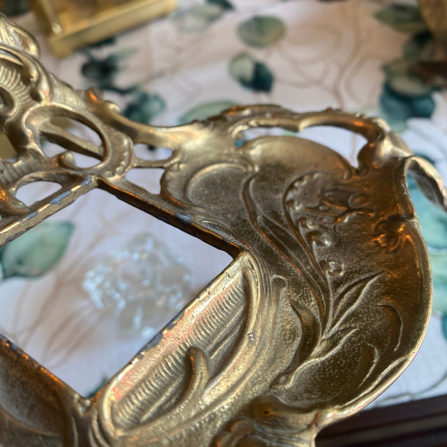Art Nouveau Brass Ink Well