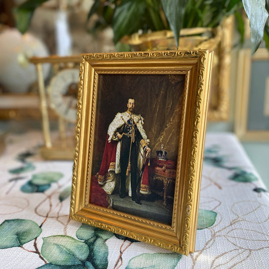 King George V Lithography on Canvas