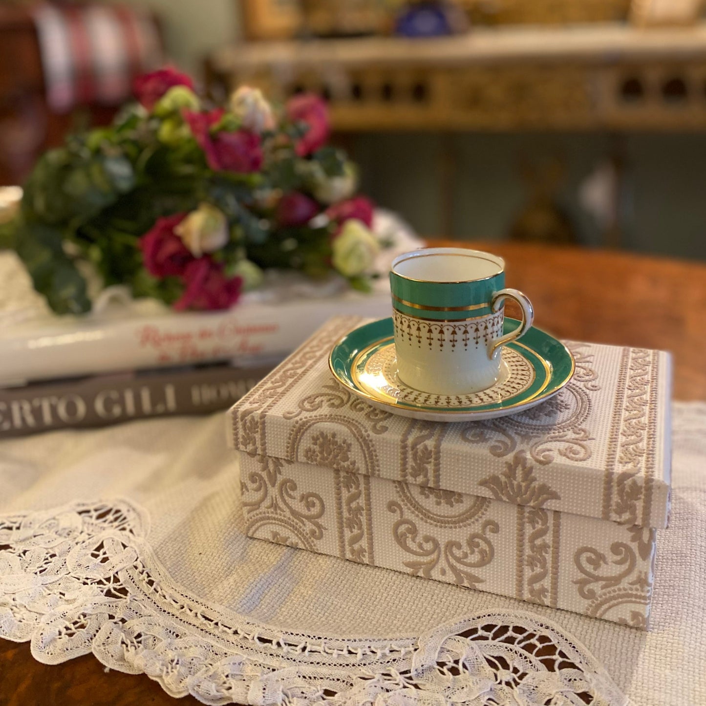 Aynsley Bone China Teacup & Saucer