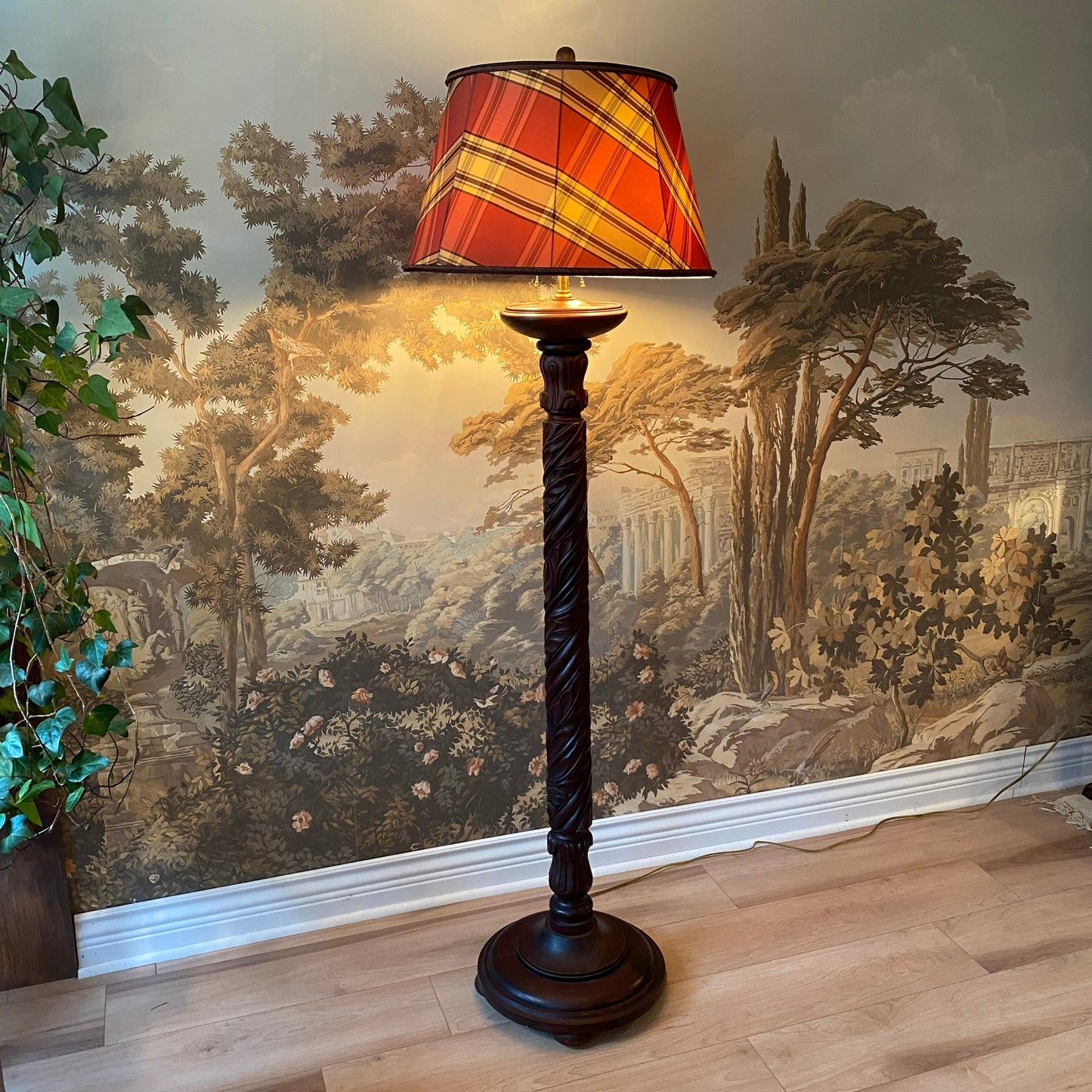 Arts and Crafts Sculpted Floor Lamp