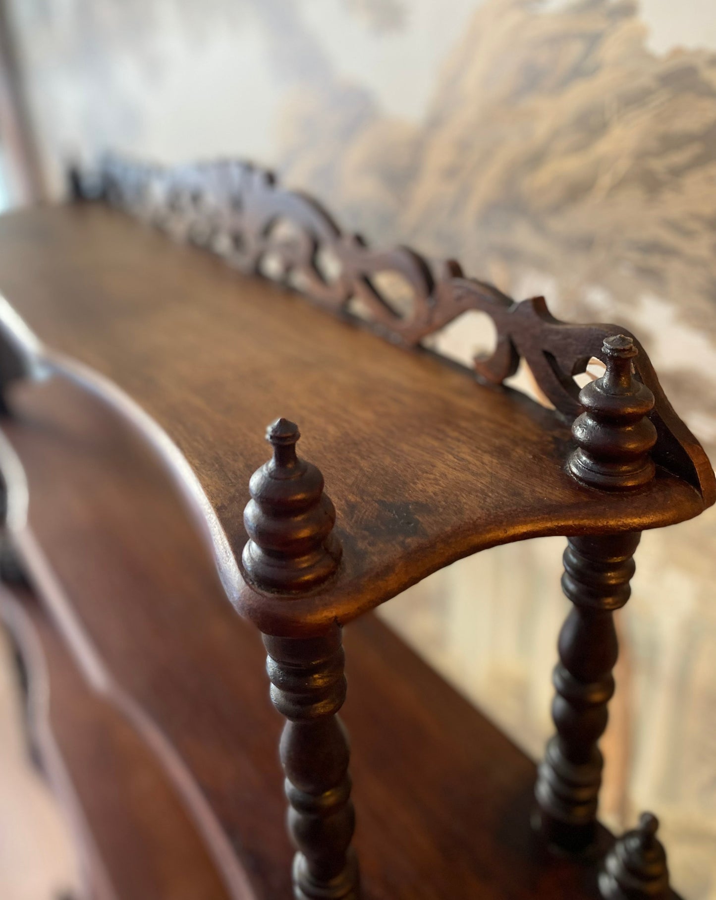 Mahogany Victorian Shelves