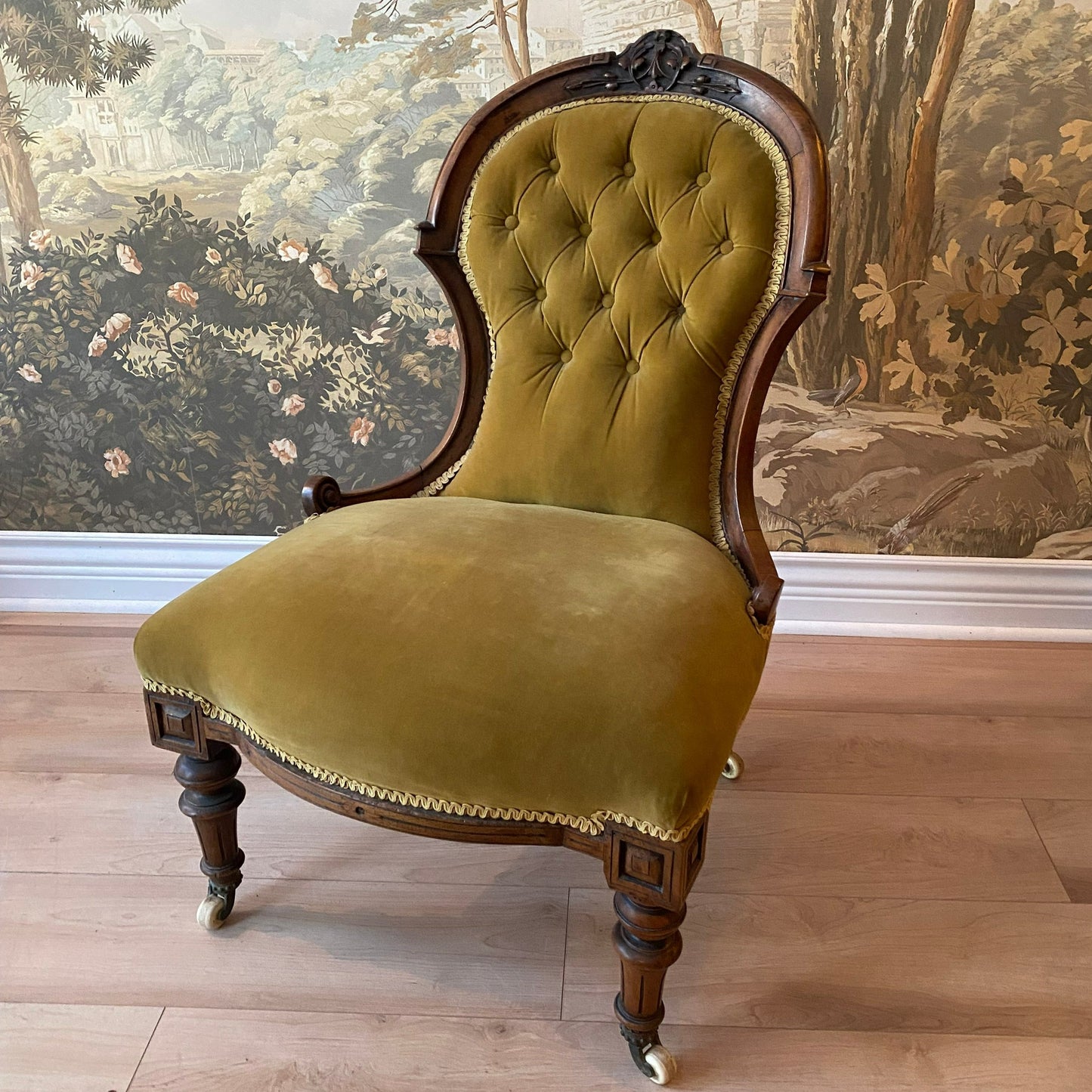 19th Century Button Back Nursing Chair