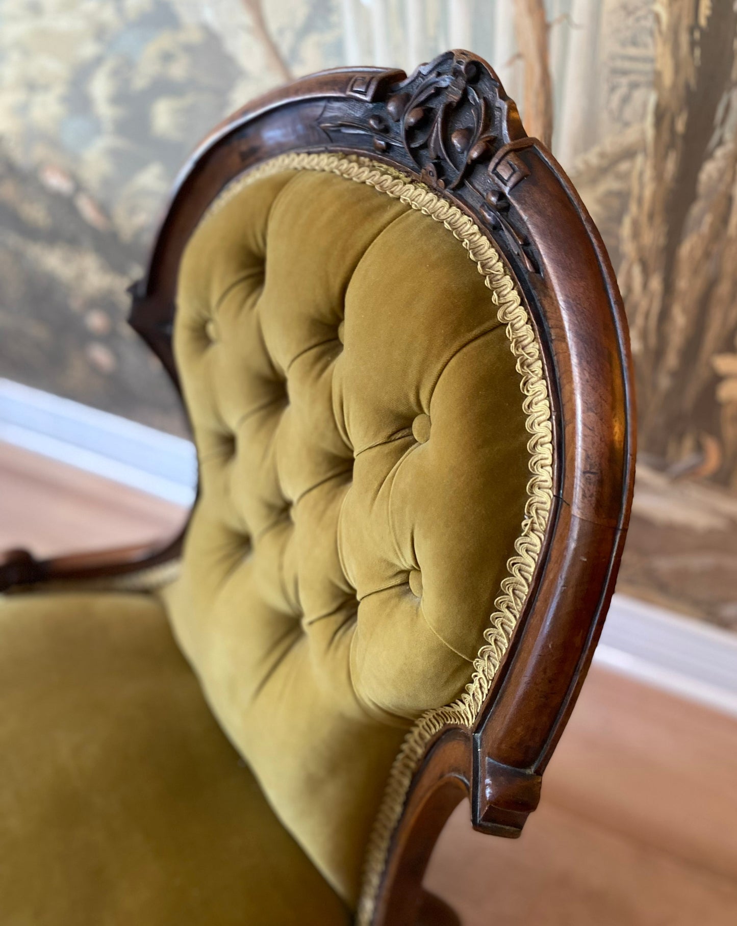 19th Century Button Back Nursing Chair