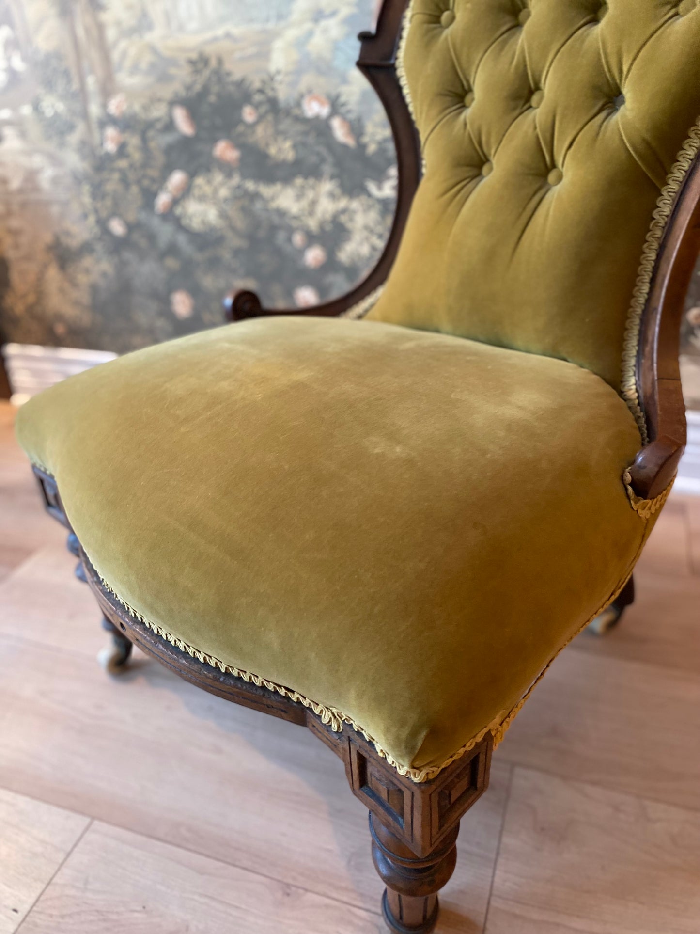 19th Century Button Back Nursing Chair