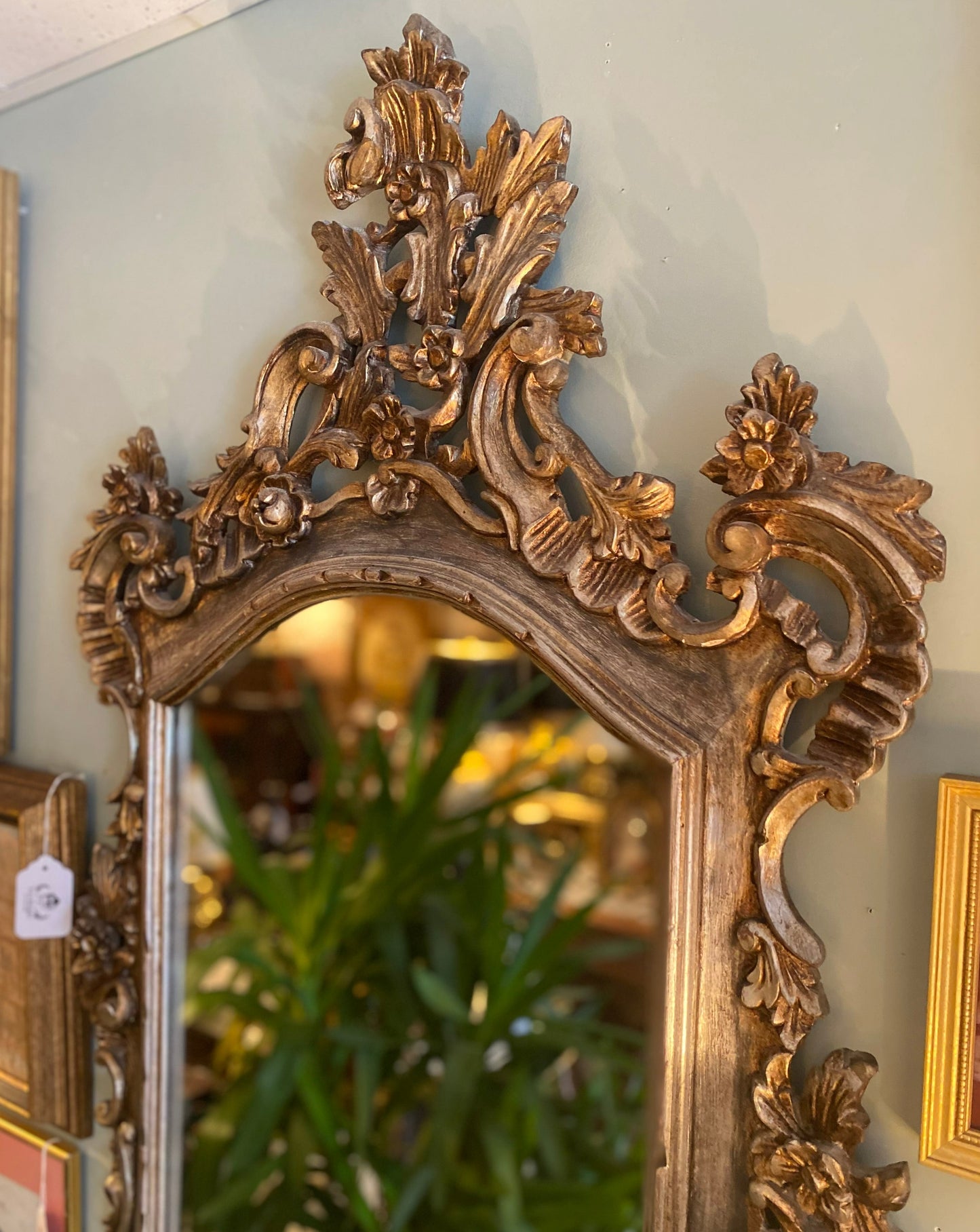 Rococo Style Sculpted Wooden Mirror