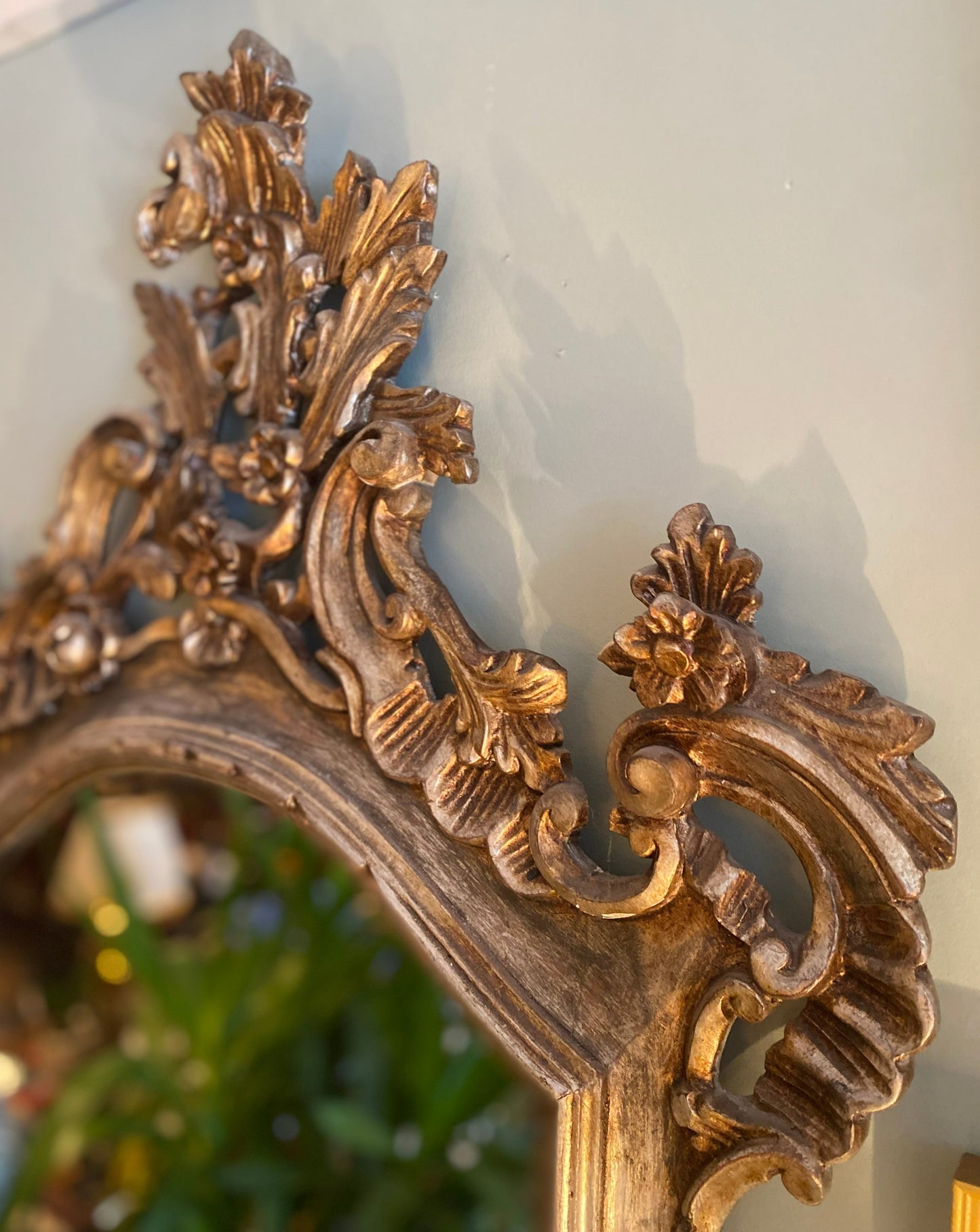 Rococo Style Sculpted Wooden Mirror