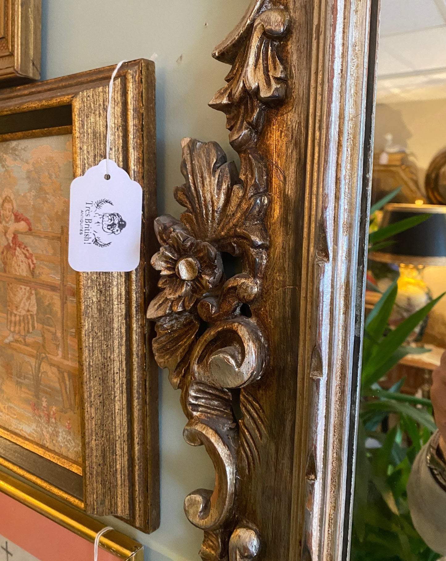 Rococo Style Sculpted Wooden Mirror