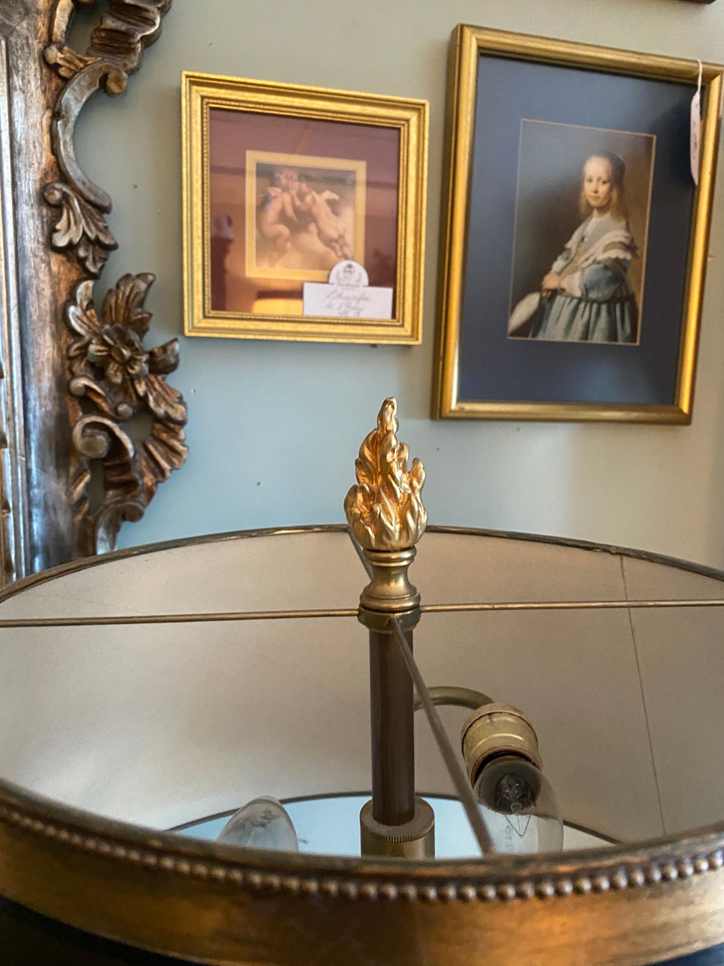 French Louis XV Gilded Bronze Candelabra Lamp