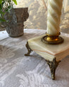 Twisted Corinthian Marble Table Lamp