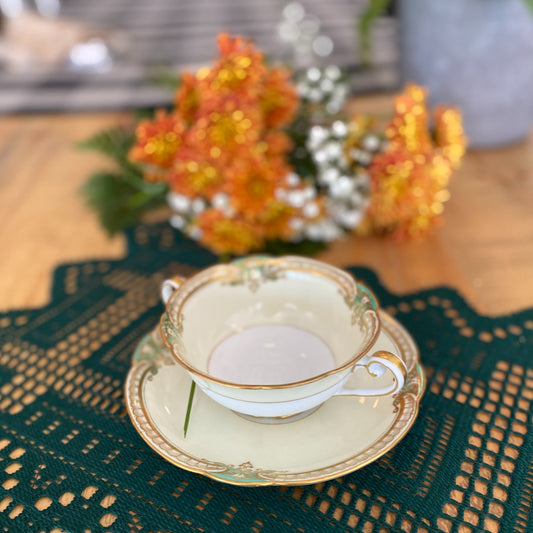 Noritake Japan Porcelain Broth Cup & Saucer