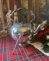 Silver Plated Tipping Teapot with Burner and Stand