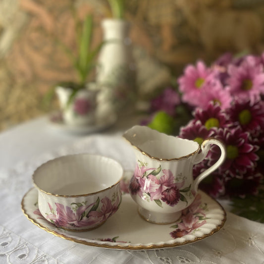 Paragon Fine Bone China England Sugar Bowl, Jug and Tray