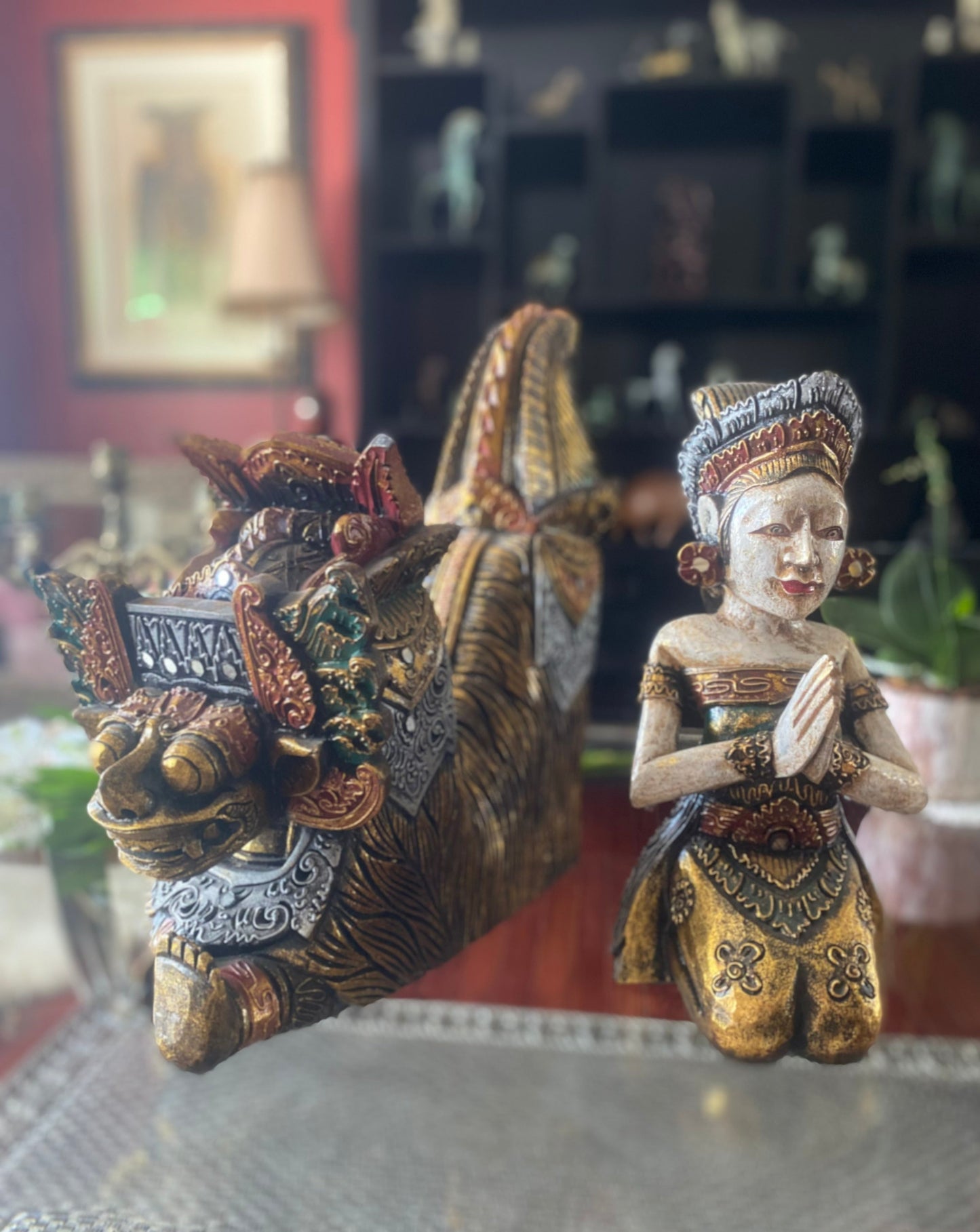 Balinese Wooden Sculpted Statue, The Barong