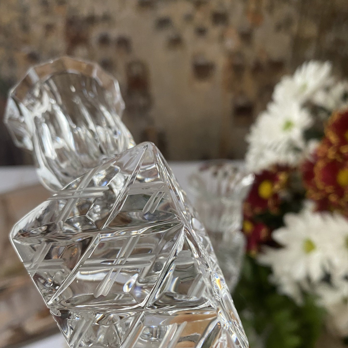 Pinwheel Crystal Candle Holders