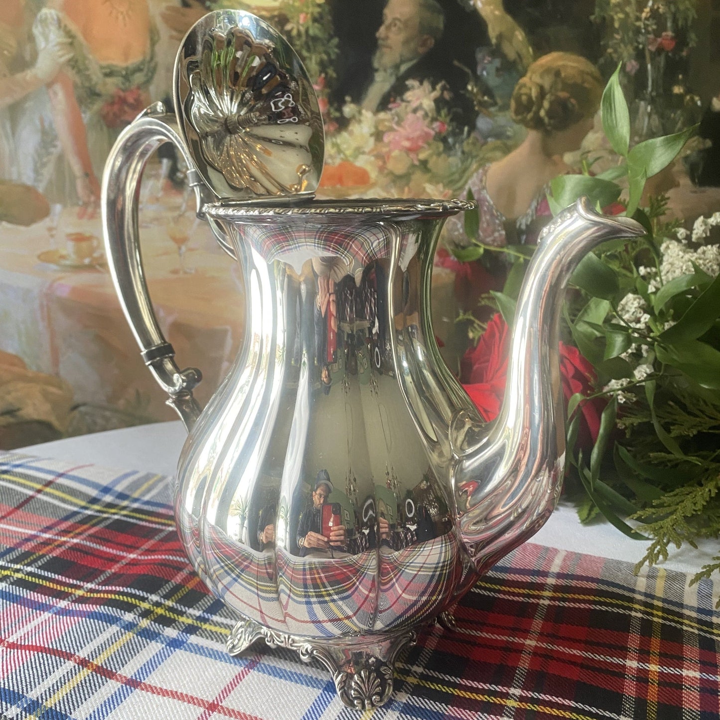 Vintage Haddon Plate Silver Plated Teapot