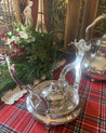 Reed & Barton Silver Tipping Teapot with Burner and Stand