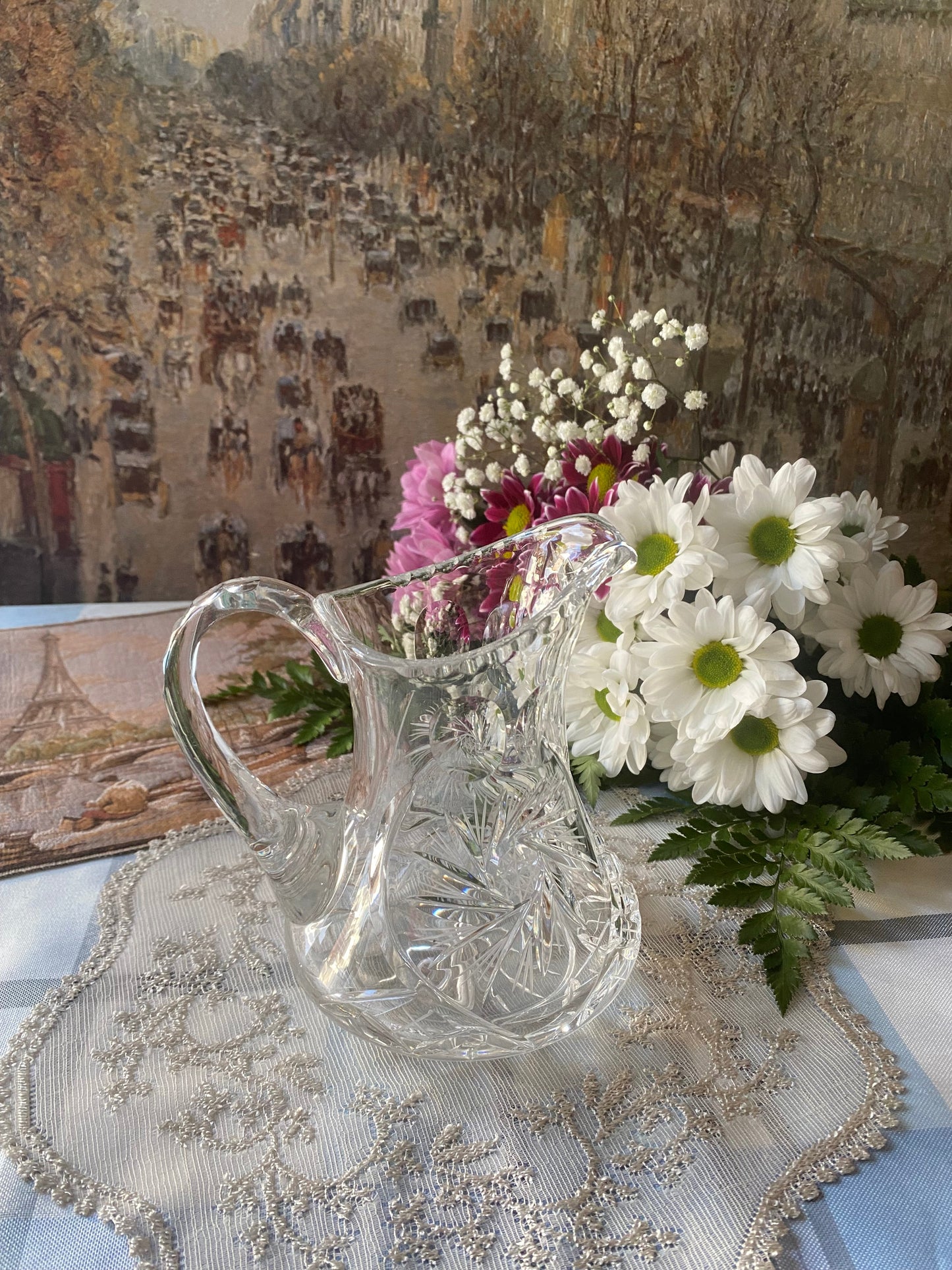 Pinwheel Crystal Water Pitcher