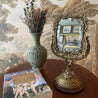 Art Nouveau Beveled Brass Table Mirror