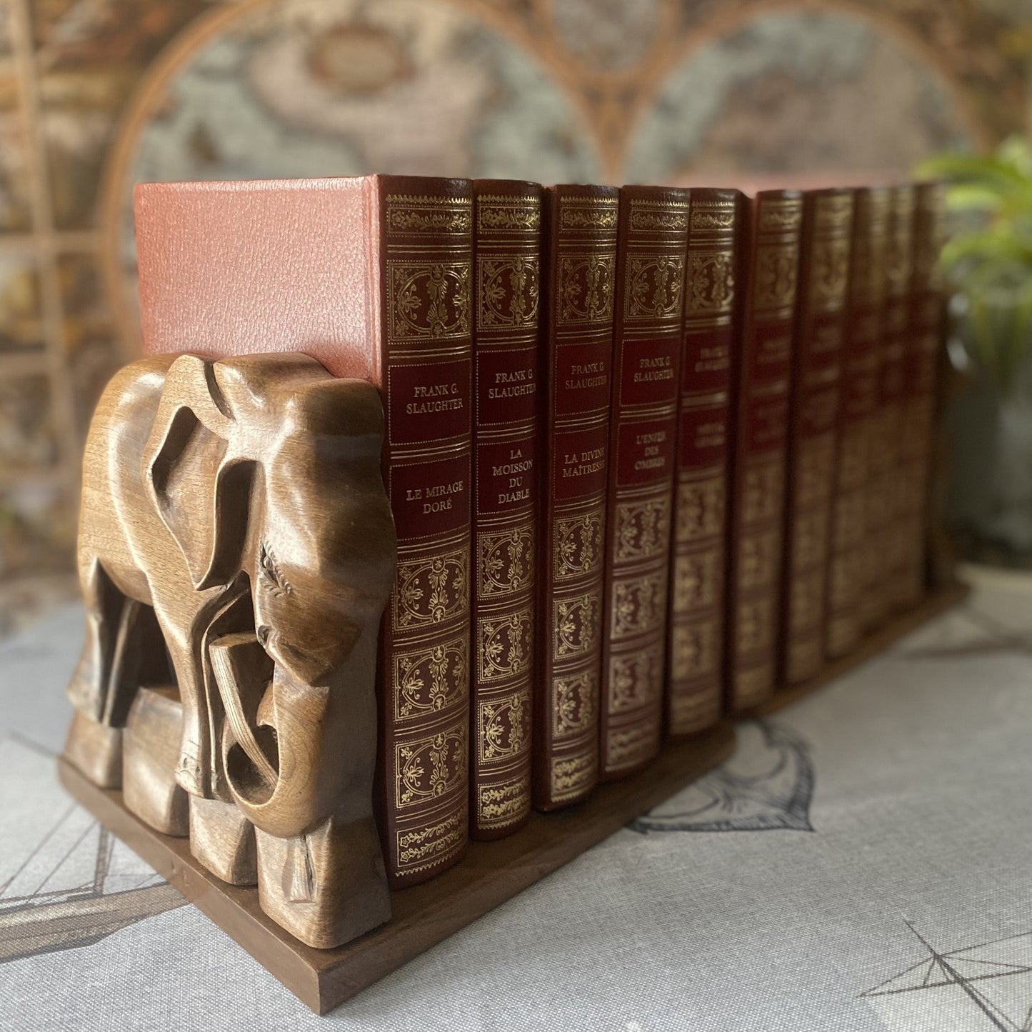 Vintage Indonesian Elephant Bookends