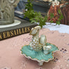 Renaissance Fish Fountain French Porcelain Ashtray & Cigarette Holder.