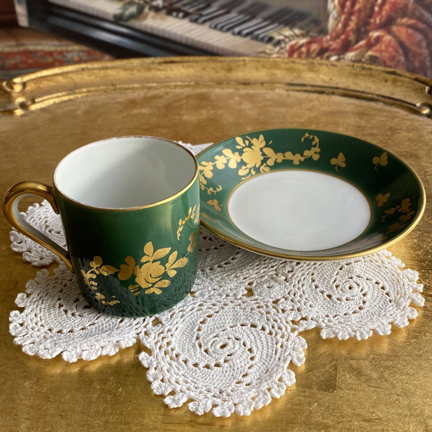 Limoges France Porcelain Teacup & Saucer