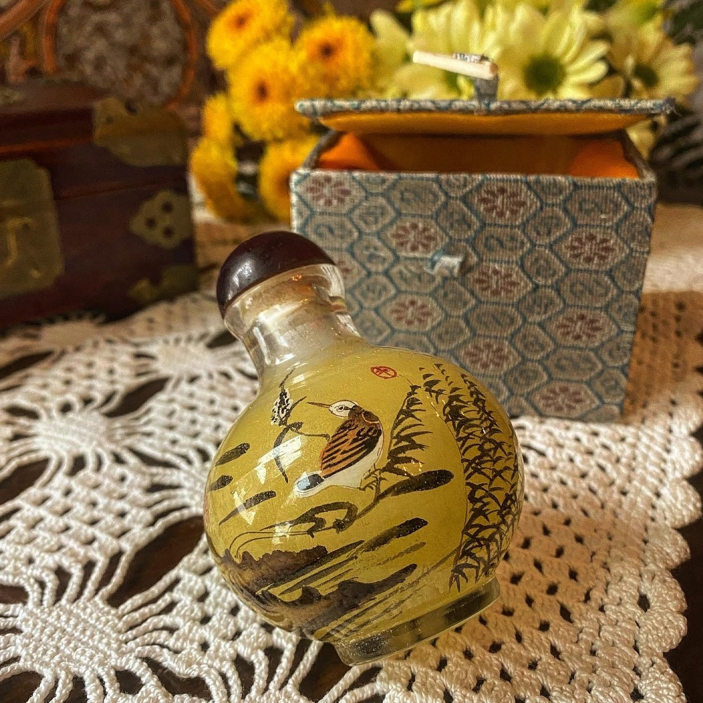 Chinese Interior-Painted Crystal Snuff Bottle.