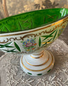 Oertel Craft Bohemian Czech Cased Cut Glass Bowl