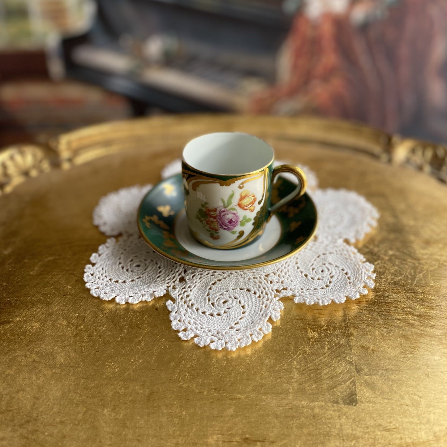 Limoges France Porcelain Teacup & Saucer